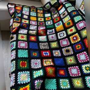 granny square decke Knallbunt