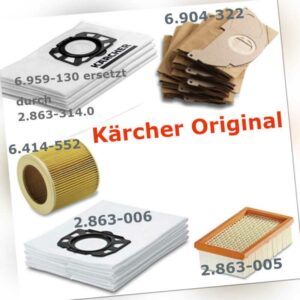 Kärcher Original Staubsaugerbeutel, Filter, Sets 6-959-130 2.863-006 6.904-322