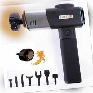 Massagepistole mit WÄRMEFUNKTION Massagegerät Akku 80 Tage Massage Gun 30 Stufen