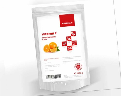 500g - 10kg Ascorbinsäure Pulver - Vitamin C Pulver vegan, ohne Zusatzstoffe NX