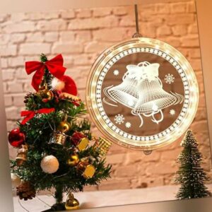 LED Fensterbild Weihnachten Fensterbeleuchtung 18 LEDs Weihnachten Fensterdeko