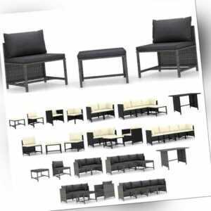 Sofa Modular Kissen Poly Rattan Gartensofa Lounge mehrere Auswahl vidaXL