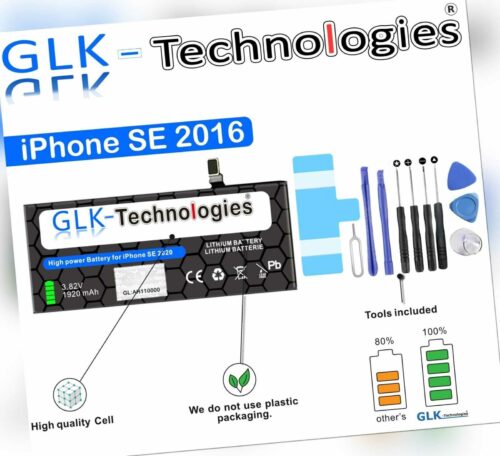 GLK Akku für Apple iPhone SE A1723 A1662 A1724 Batterie 1624mAh  / NEU 2023 B.j
