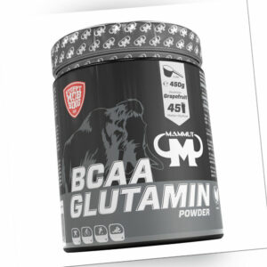(EUR 48,87 / kg) Mammut BCAA Glutamin Powder Aminosäuren 450g - Grapefruit