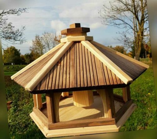 VOGELHAUS aus HOLZ  Vogelhäuschen Vogelhäuser Vogelfutterhaus / auch Ständer