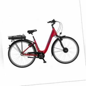 City E Bike 28 Zoll 44cm 317 Wh FISCHER CITA 1.0 Damenrad Elektrofahrrad rot