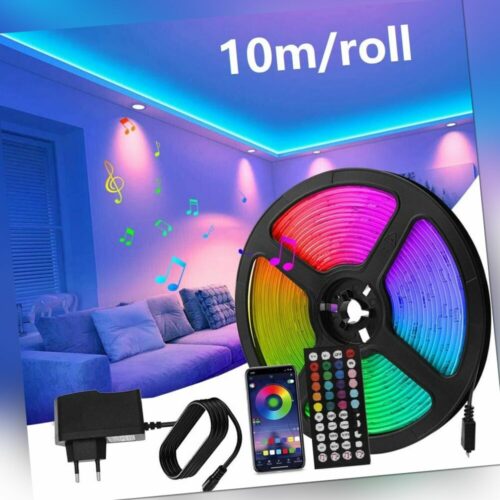 LED Stripe 5050 Bluetooth 10m RGB Leiste Streifen BandLicht Leuchte Lichterkette