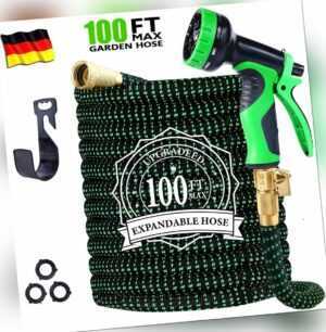 15/30M Flexibler Gartenschlauch flexibel Wasserschlauch dehnbarer Flexischlauch