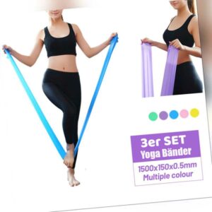 3er-Set Theraband Fitnessbänder Gummiband Terra-Band Yoga Band Home Training DE