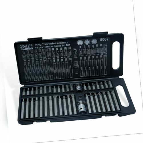 40tlg XZN Innen Vielzahn Sechskant Torx Steckschlüssel Nuss Set