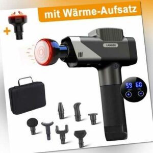 Massagepistole mit Wärmefunktion Massage Pistole Massage Gun + 8 Aufsätze NEU