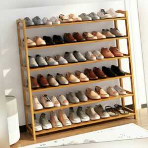 Schuhregal Holz Schuhablage Schuhständer Schuhschrank Holzregal 4/5/6 Ebenen
