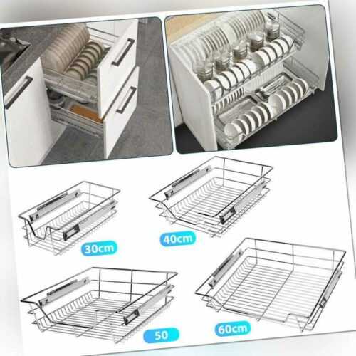 2-6x Teleskopschublade Schrankauszug Korbauszug Küchenschublade Kombisystem Set