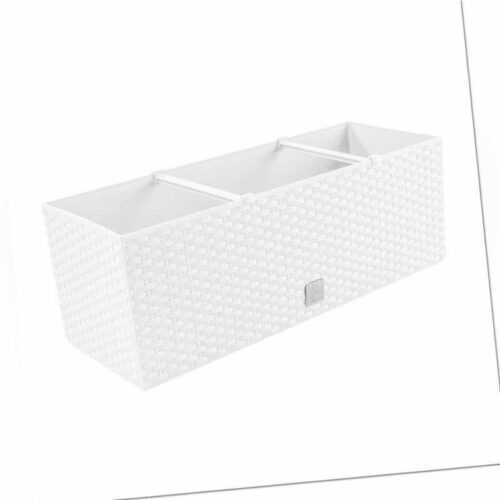 Blumenkasten Blumentopf Balkonkästen + Einsatz RATO CASE DRTC500 Weiß