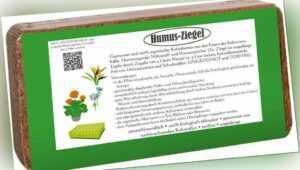 Humusziegel 10 x 650g - 90 L Kokoserde - gepresste Blumenerde aus Kokosfaser