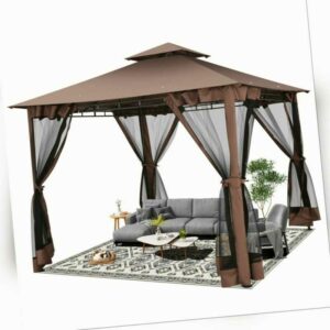 Pavillon 3x3m Pavillion Partyzelt Festzelt Gartenzelt UV-Schutz Wasserdicht Zelt
