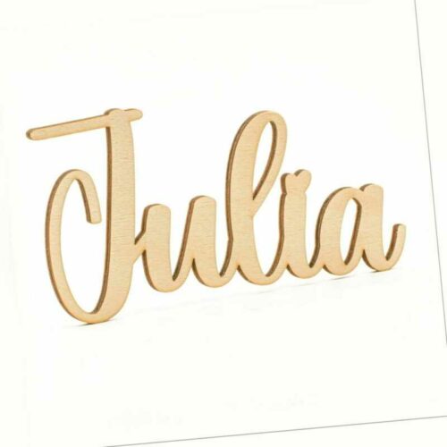 Schriftzug personalisiert Name Holz Hochzeit Wand Deko Kinderzimmer bis 12cm -B5