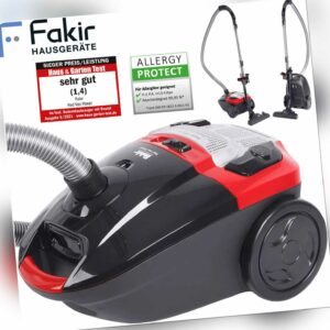 Fakir Boden Staubsauger mit Beutel HEPA 13 Filter Allergiker Klick-Rast 700 Watt