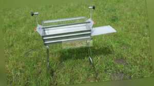 MANGAL Schaschlik GRILL "Leto" 100% Edelstahl Höhenverstellbar  Sonderpreis