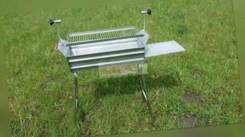 MANGAL Schaschlik GRILL "Leto" 100% Edelstahl Höhenverstellbar  Sonderpreis