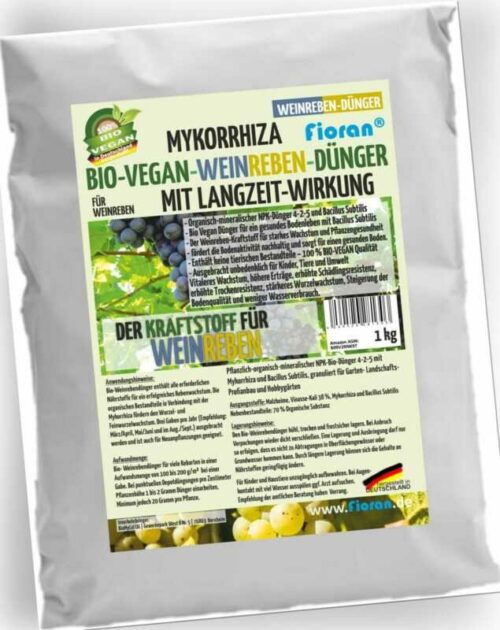 Fioran Bio Weinreben-Dünger 1 5 15kg Mykorrhiza Bio Vegan Dünger Langzeitwirkung