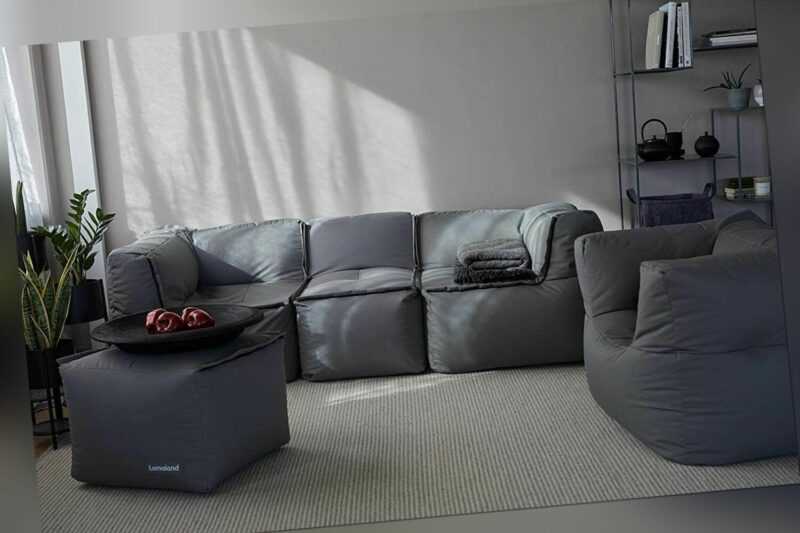 Sitzgruppe Sitzecke Sitzgarnitur Sitzsack Hocker Sessel Couch Sofa EPS Füllung