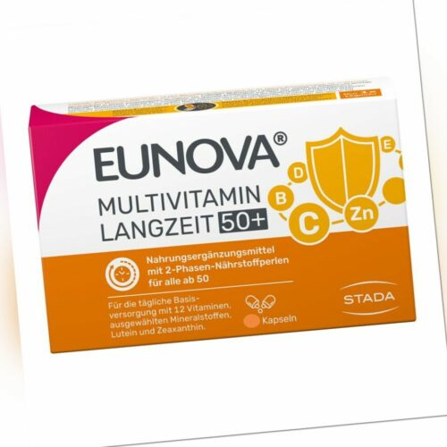 EUNOVA Multivitamin Langzeit 50+ Kapseln 60 Stück PZN 11084394 plus Probe