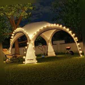 LED - Event Pavillon XXL 450 cm Partyzelt Garten Pavilon Gartenzelt Falt Camping