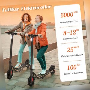 Neu Top 25Km/h 250W Faltbar Elektroroller Tretroller E-Scooter Cityroller LED