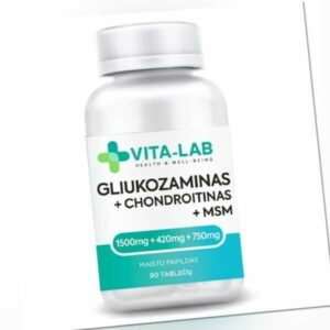 Vita-Lab Glukosamin 1500 Chondroitin Msm 90 Tabletten Aktives Leben Ergänzung