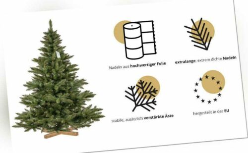 120-250cm Künstlicher Weihnachtsbaum PREMIUMQUALITÄT Holzständer Tannenbaum