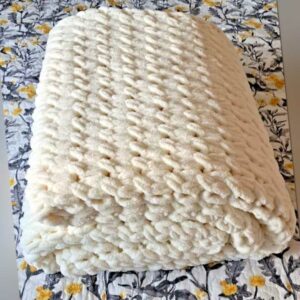 Decke gestrickt Handarbeit Strickdecke Wolldecke