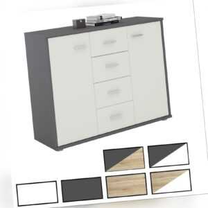 Sideboard Kommode Mehrzweckschrank für Wohnzimmer Anrichte Design 2 Türen
