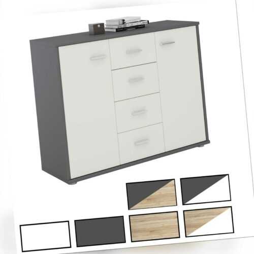 Sideboard Kommode Mehrzweckschrank für Wohnzimmer Anrichte Design 2 Türen