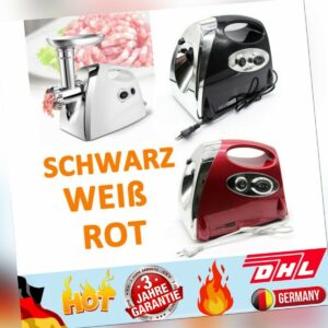 2800W Elektro Fleischwolf Edelstahl Wurstfüller Zerkleinerer Gerät& Wurstaufsatz