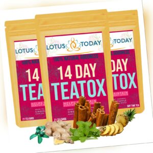Detox Tee kein * Abführmittel Diät Tee, 60 Teebeutel Abnehmen, Gewichtsverlust Kräutertee