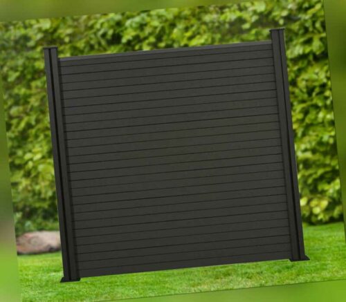 WPC Zaun Classic Anthrazit Sichtschutzzaun  Gartenzaun Windschutz 180x180