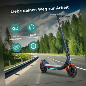 Pro Elektroroller Elektro Scooter 25km/h 5200mAh E-Scooter KickScooter bis 25km