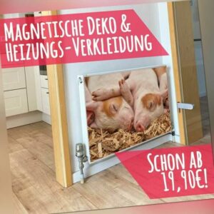 Magnet Heizkörperverkleidung Heizkörperabdeckung Heizung Schutz Motiv Schweineli