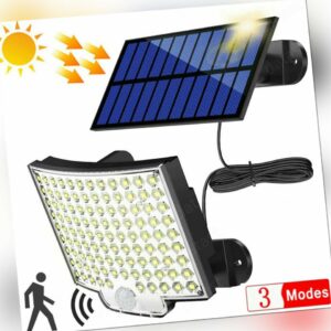 Solarleuchte LED Solarlampe mit Bewegungsmelder Außen Fluter Sensor Strahler FA