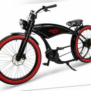 Ruff Cycles THE RUFFIAN E-Bike Cruiser Bosch CX Enviolo 500Wh schwarz / rotwand