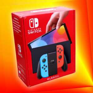 Nintendo Switch OLED Konsole 64GB WLAN LAN USB, Neon-Rot/Neon-Blau