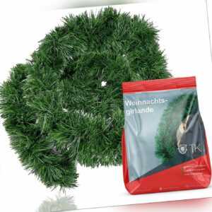 Weihnachtsgirlande grün 10 Meter künstliche Dekogirlande Ø 10 cm Tannen Girlande