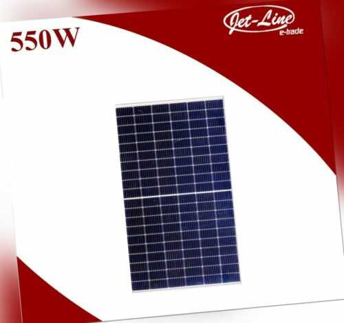 Solar Photovoltaik Solarmodul 550W Mono Paneele Sonnenenergie silver frame Modul