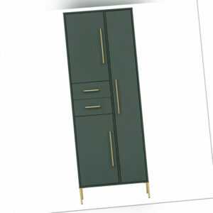 Hochschrank mit 3 Türen in waldgrün Flurschrank Flur Garderobe