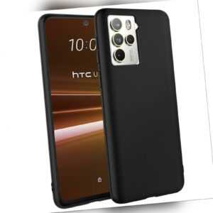 Schutzhülle für HTC U23 Pro Handy Hülle Slim Silikon Case Cover Tasche Schwarz