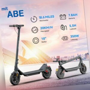 7.8AH  E-Scooter mit Straßenzulassung Elektroroller ABE Faltbar Elektro Roller