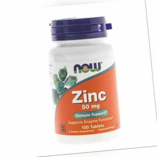 NOW FOODS Zink 50 mg 100 Tabletten