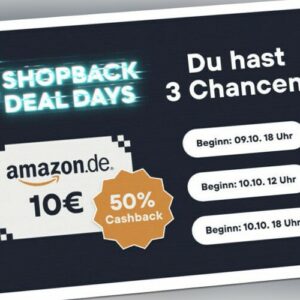 ShopBack Days | Amazon Gutschein | Cashback | Kostenlos | Lieferando | Geschenkt
