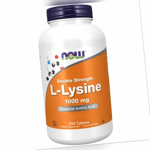 Now Foods, L-Lysine, 1000mg, 250 Tabletten - Blitzversand